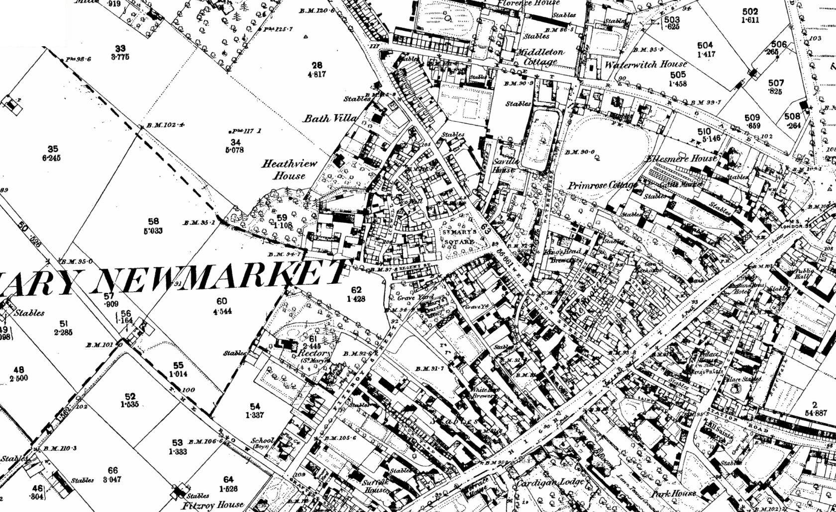 Newmarket St. Marys Map 1886 